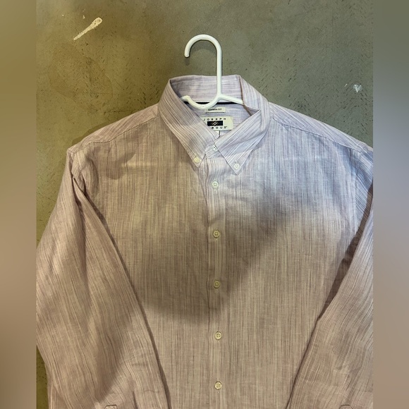 Joseph Abboud Cotton/Linen Blend Dress Shirt - Picture 3 of 5